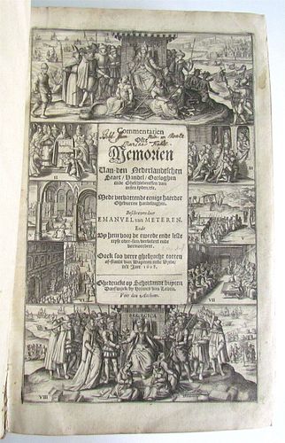 1609 DUTCH HISTORICAL CHRONICLE ILLUSTRATED VINTAGE VELLUM FOLIO E. IN METEREN VAN