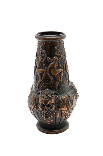 French Copper Layered Espaivet Vase