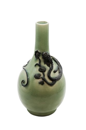 Porcelain Celadon Dragon Vase