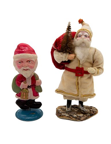Group of two 1920s Santa's Made in Japan