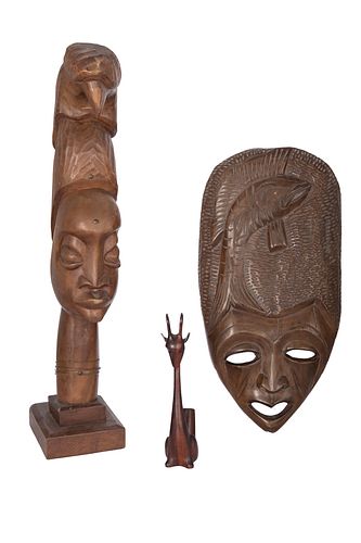 20th Century African Post Contact Wood Carvings