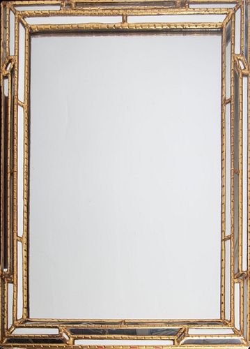 Glass on Glass Continental Style Gilt Mirror