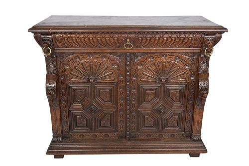 Cassapanca Style Carved Cabinet