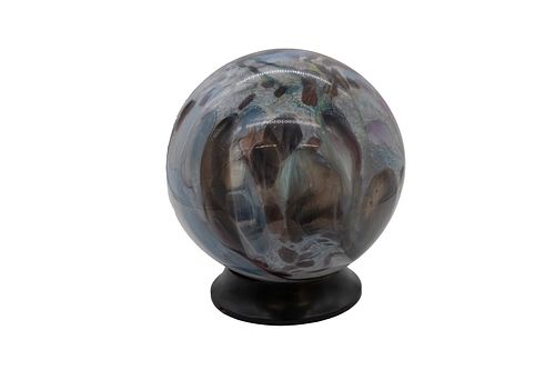 Mid Century Murano Style Blown Globe Lamp