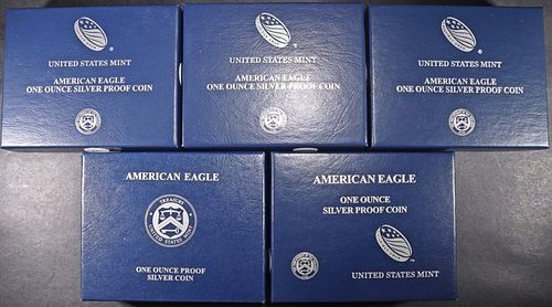 2011, 2012, 2015, 2016, 2018 PROOF ASE BOXES