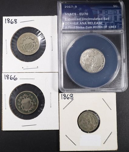 COLLECTORS LOT 3-CENT & 5-CENT NICKELS