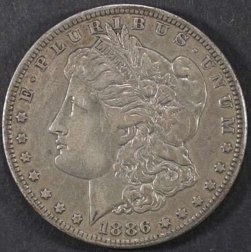 1886-O MORGAN DOLLAR AU