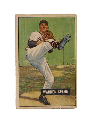 Warren Spahn Boston Braves Baseball Card 1951