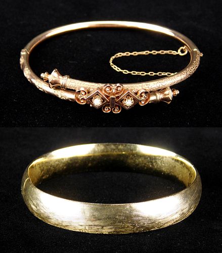 2 Bracelets: 1- 14k gold & 1- Victorian