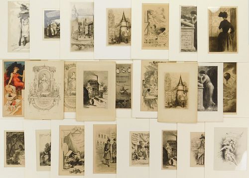 24 Frontispieces for "Les Graveurs du XIX Siecle par Henri Beraldi
