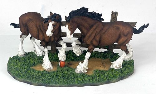1998 Anheuser-Busch "Clydesdale Football" Clydesdale Collection Figurine Saint Louis Missouri