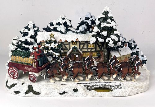 2000 Anheuser-Busch Large "Holiday Scene" Clydesdale Collection Figurine Saint Louis Missouri