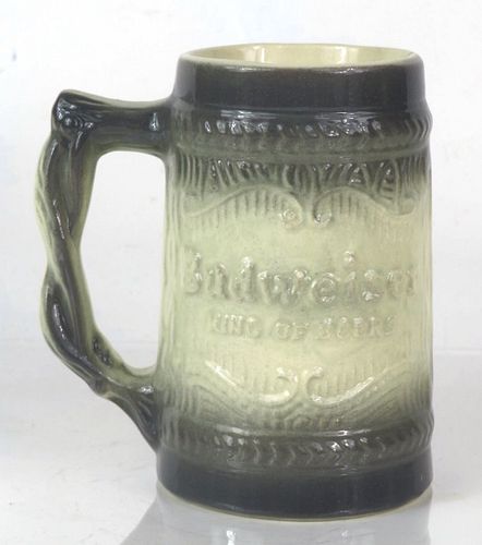 1952 Budweiser Beer "Throw Away" (Grey) Mug Saint Louis Missouri