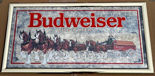 1992 Budweiser Beer Clydesdales (Elegant) Bar Mirror Saint Louis Missouri