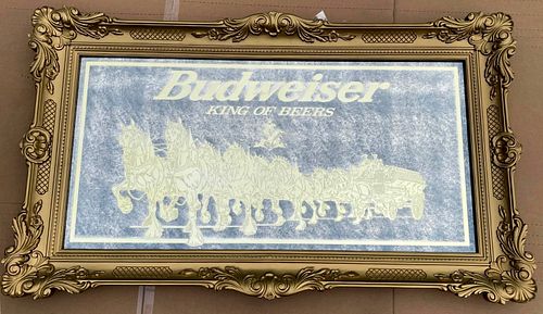 1995 Budweiser Beer Clydesdales (Elegant) Bar Mirror Saint Louis Missouri