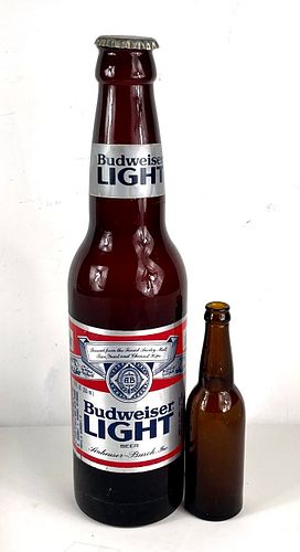 1980 Budweiser Light Beer 20 inch display bottle Saint Louis Missouri
