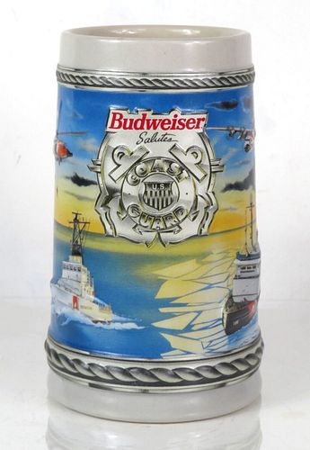 1997 Budweiser Salutes The US Coast Guard 6¼ Inch Tall CS294 Mug Saint Louis Missouri