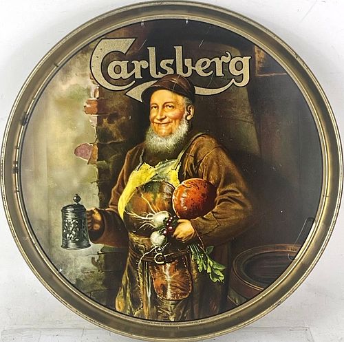 1975 Carlsberg Beer 12 inch tray Serving Tray Copenhagen Aarhus