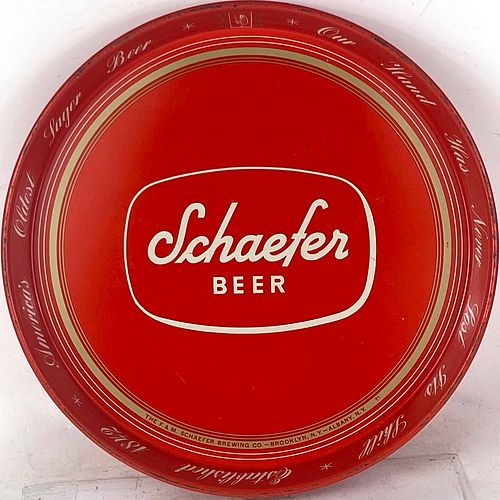 1950 Schaefer Beer "T1" 12 inch tray Serving Tray Brooklyn New York