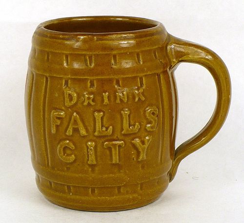 1940 Falls City Beer 4 Inch Tall Mug Louisville Kentucky
