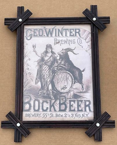 1975 Geo. Winter Bock Beer Reproduction Sign New York New York