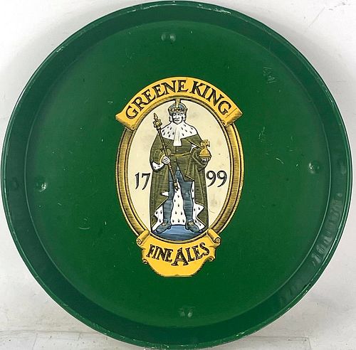 1973 Greene King Fine Ales 12 inch tray Serving Tray Bury St Edmunds Suffolk