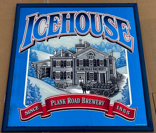 2000 Icehouse Beer Large Bar Mirror Milwaukee Wisconsin