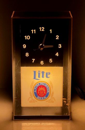 1987 Lite Beer Clock Milwaukee Wisconsin