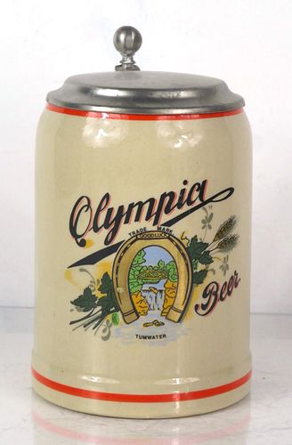 1970 Olympia Beer 6½ Inch Tall Stein Tumwater Washington