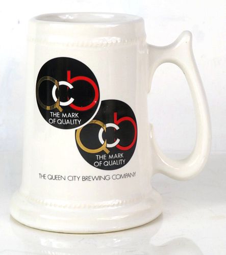 1970 Queen City Brewing Company "The Mark Of Quality" 5¼ Inch Tall Mug Cumberland Maryland