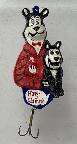 1995 Hamm's Bear Ventriloquist Fishing Lure Saint Paul Minnesota