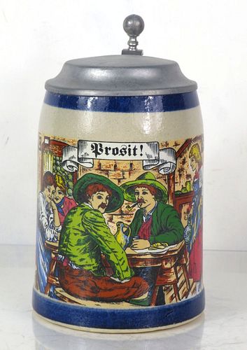 1975 Prosit! Tavern Scene 6½ Inch Tall Stein Germany