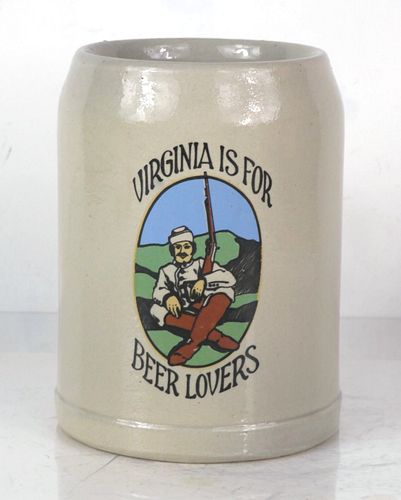1980 Virginia Is For Beer Lovers 5¼ Inch Tall Mug