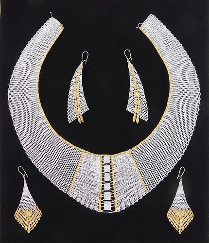 Vlasta Wasserbauerova Woven Necklace and earrings