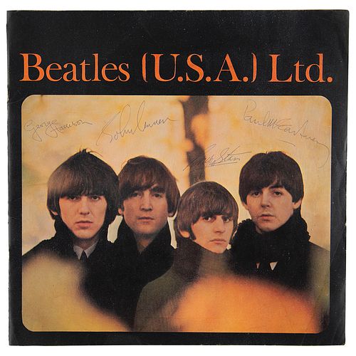 Impossibly rare Beatles program signed on the day of their historic first show at Shea Stadium!