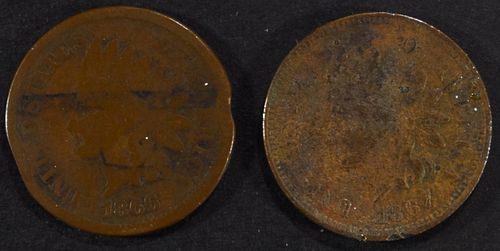 1866 & 1867 INDIAN CENTS