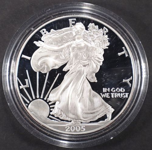 2005 PROOF AMERICAN SILVER EAGLE OGP