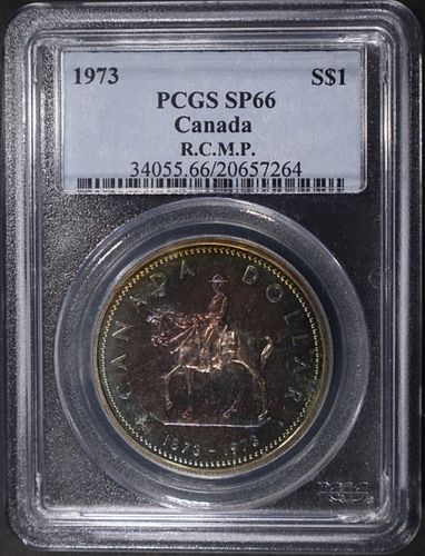 1973 CANADIAN $1 R.C.M.P PCGS SP66