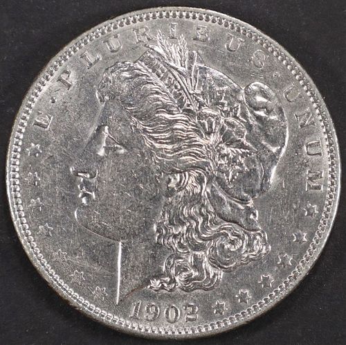1902 MORGAN DOLLAR AU