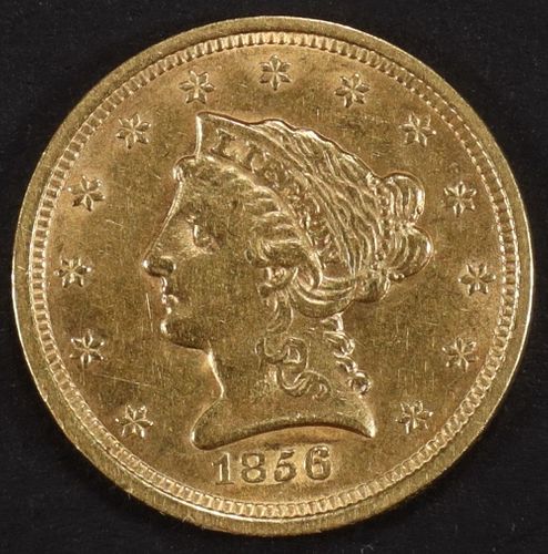 1856 $2.5 GOLD LIBERTY AU