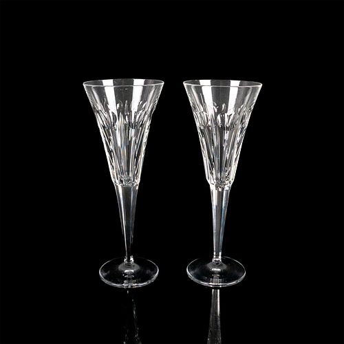 Pair of Waterford Crystal Champagne Glasses, Millenium