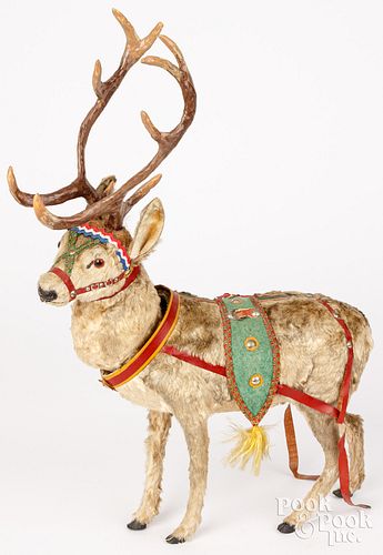 German clockwork nodding head reindeer