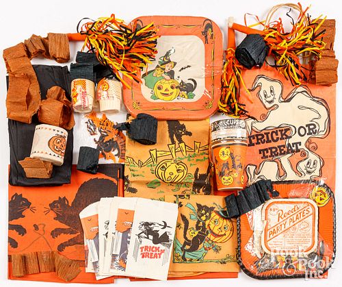 Group of vintage Halloween items