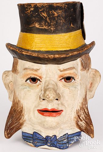 Papier-mâché parade mask, early 20th c.