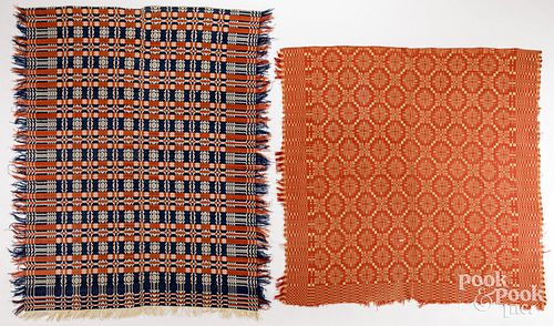 Two coverlets, 19th c.