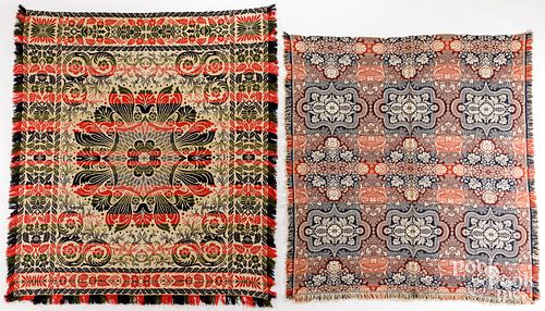 Two Jacquard coverlets, 19th c.