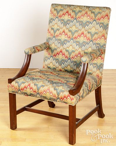 Chippendale style open armchair