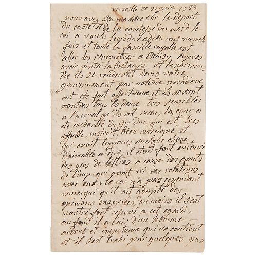 Marie Antoinette Handwritten Letter to Her Sister, Marie-Christine d&#39;Autriche