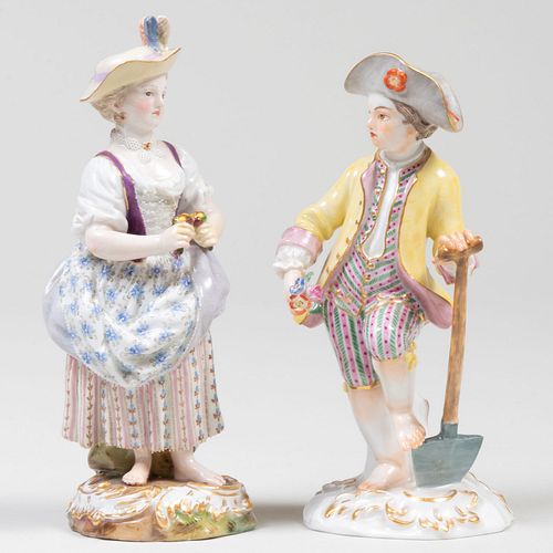 Meissen Figures of a Gardener and a Companion