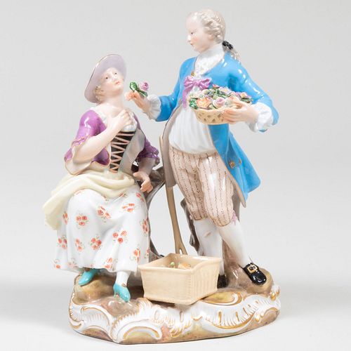 Meissen Porcelain Figural Group Emblematic of Fall
